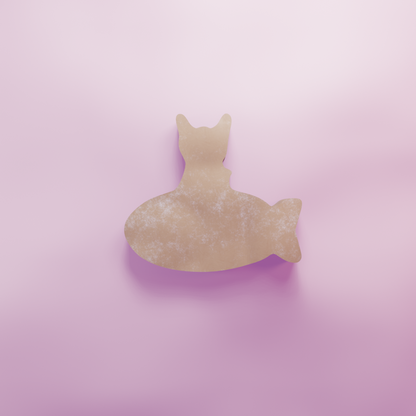 Cat with Fish Biscuit Cookie Cutter Biscuit dough baking sugar cookie gingerbread