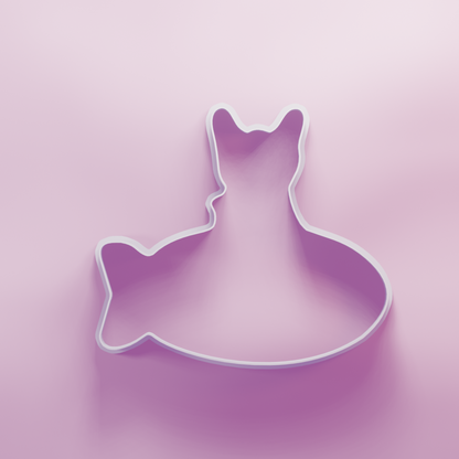 Cat with Fish Biscuit Cookie Cutter Biscuit dough baking sugar cookie gingerbread