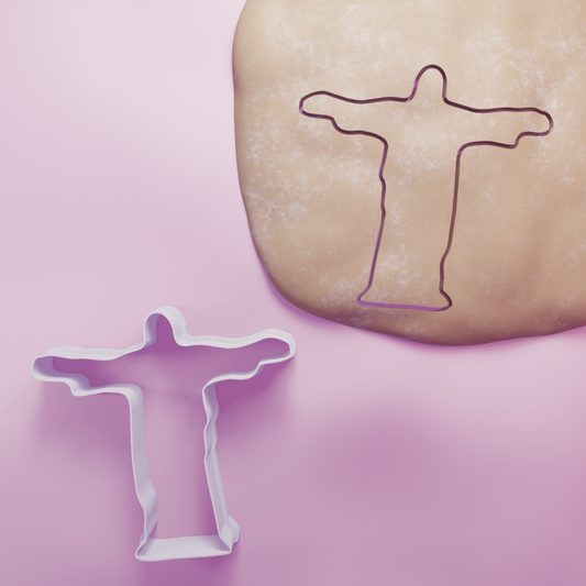 Christ the Redeemer Cookie Cutter Biscuit dough baking sugar cookie gingerbread